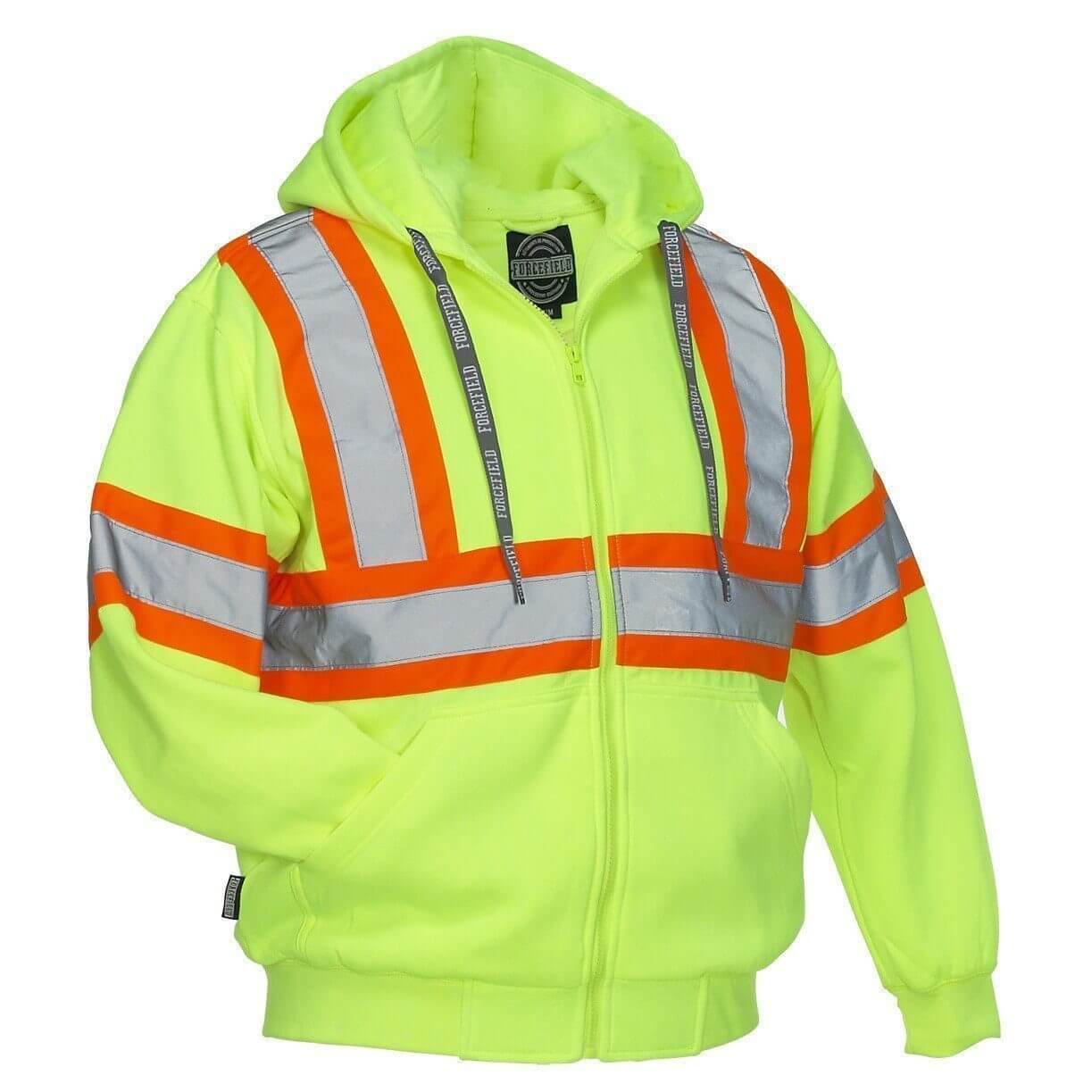 Hi-Vis Safety Hoodie Lime - L